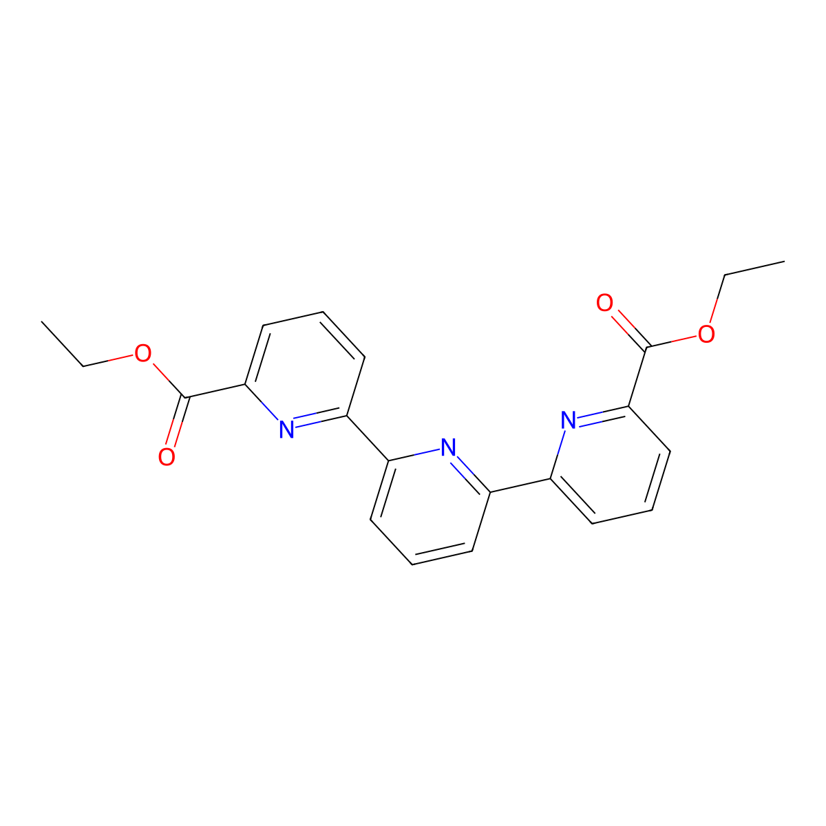 Ethyl 6-[6-(6-ethoxycarbonyl-2-pyridinyl)-2-pyridinyl]pyridine-2-carboxylate molecular structure, CAS 714200-25-6