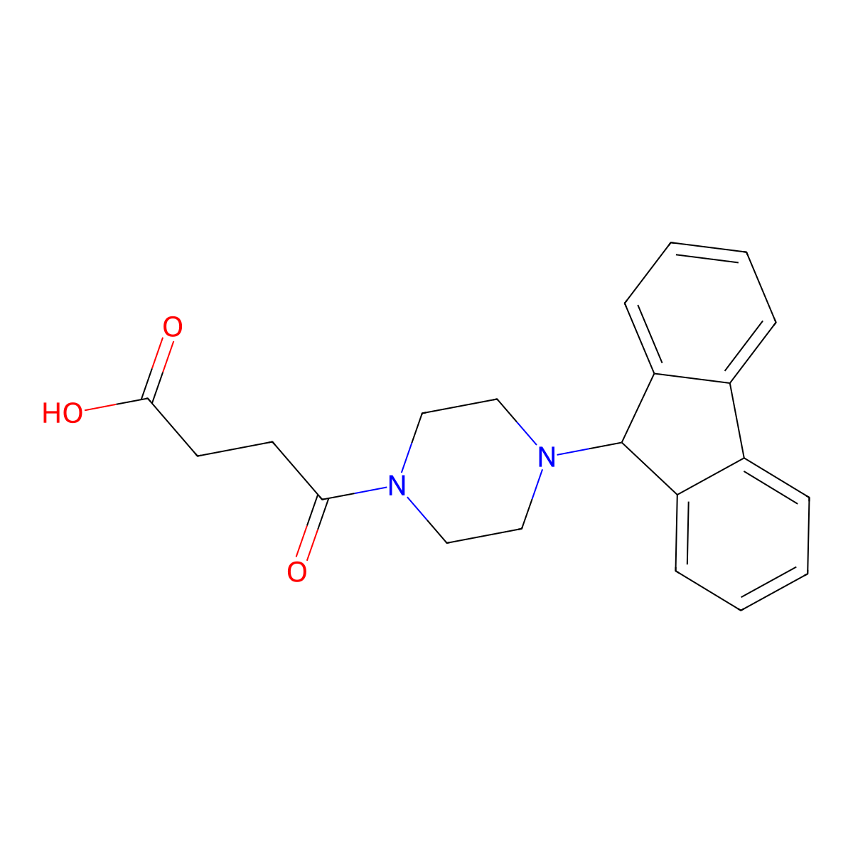 4-[4-(9H-fluoren-9-yl)piperazin-1-yl]-4-oxobutanoic acid molecular structure, CAS 714201-06-6
