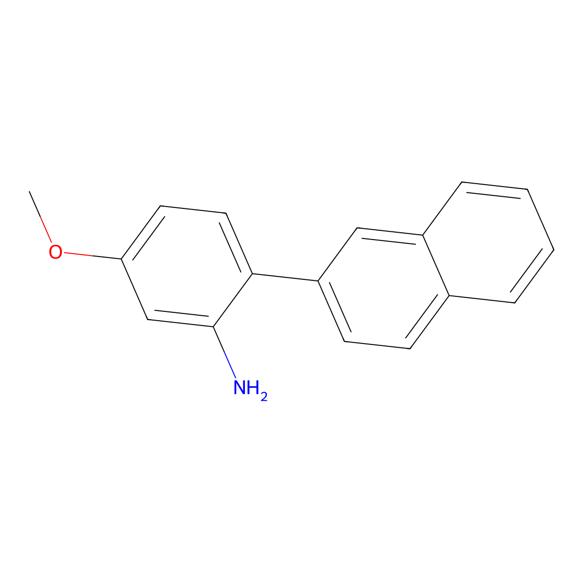 5-Methoxy-2-(naphthalen-2-yl)aniline molecular structure, CAS 714201-34-0