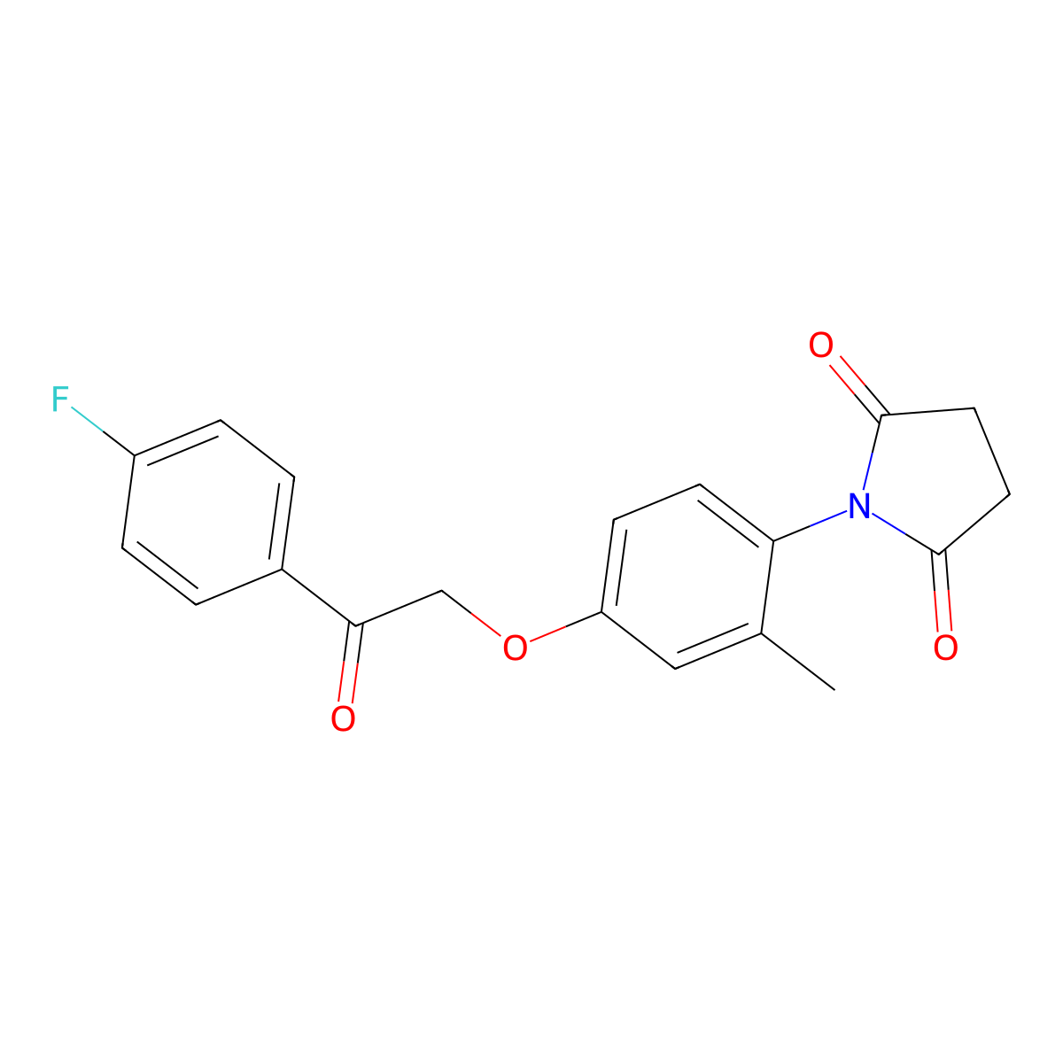 1-[4-[2-(4-Fluorophenyl)-2-oxoethoxy]-2-methylphenyl]pyrrolidine-2,5-dione molecular structure, CAS 714202-07-0
