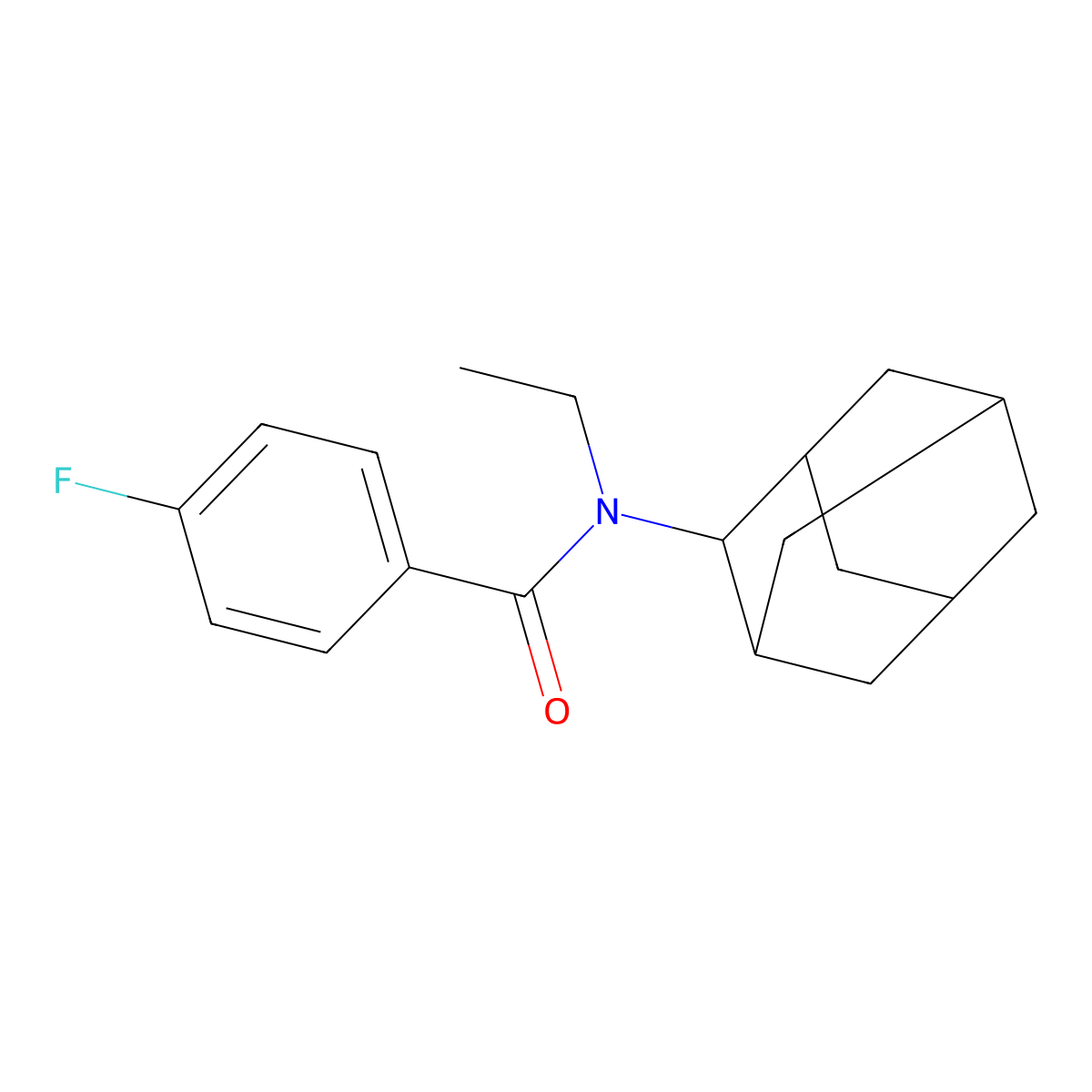 N-(2-adamantyl)-N-ethyl-4-fluorobenzamide molecular structure, CAS 714202-38-7