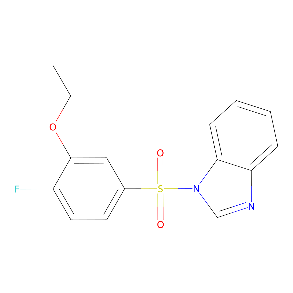 1-((3-ethoxy-4-fluorophenyl)sulfonyl)-1H-benzo[d]imidazole molecular structure, CAS 714202-42-3