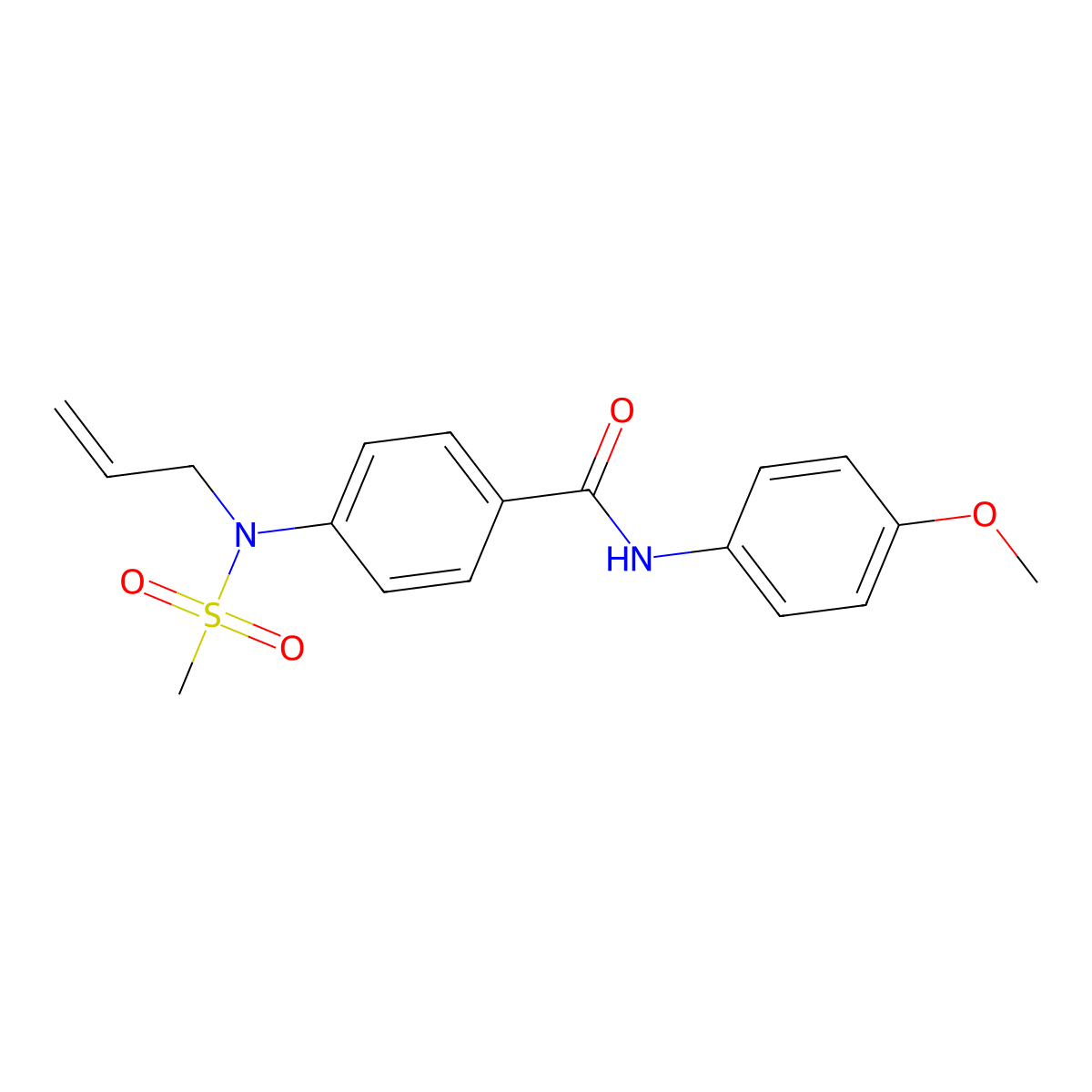 N-(4-methoxyphenyl)-4-[methylsulfonyl(prop-2-enyl)amino]benzamide molecular structure, CAS 714202-58-1