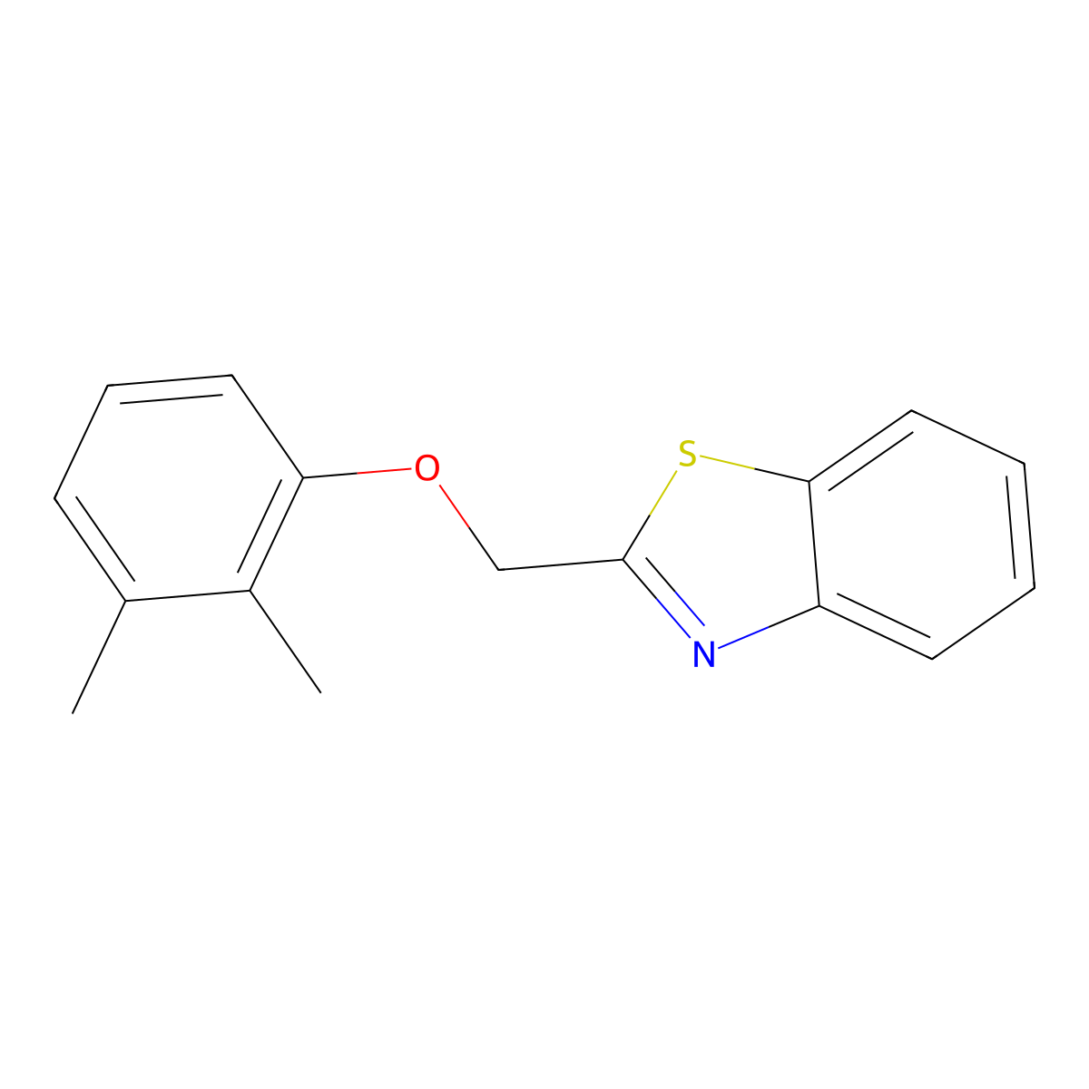 2-[(2,3-Dimethylphenoxy)methyl]-1,3-benzothiazole molecular structure, CAS 714202-83-2