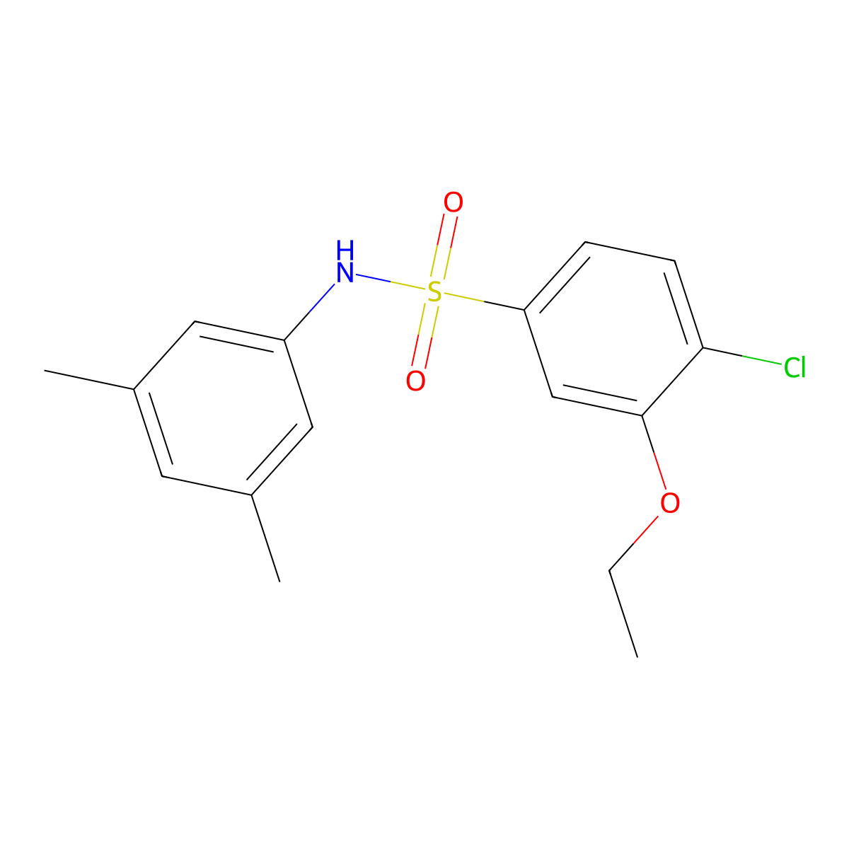 4-chloro-N-(3,5-dimethylphenyl)-3-ethoxybenzenesulfonamide molecular structure, CAS 714202-91-2