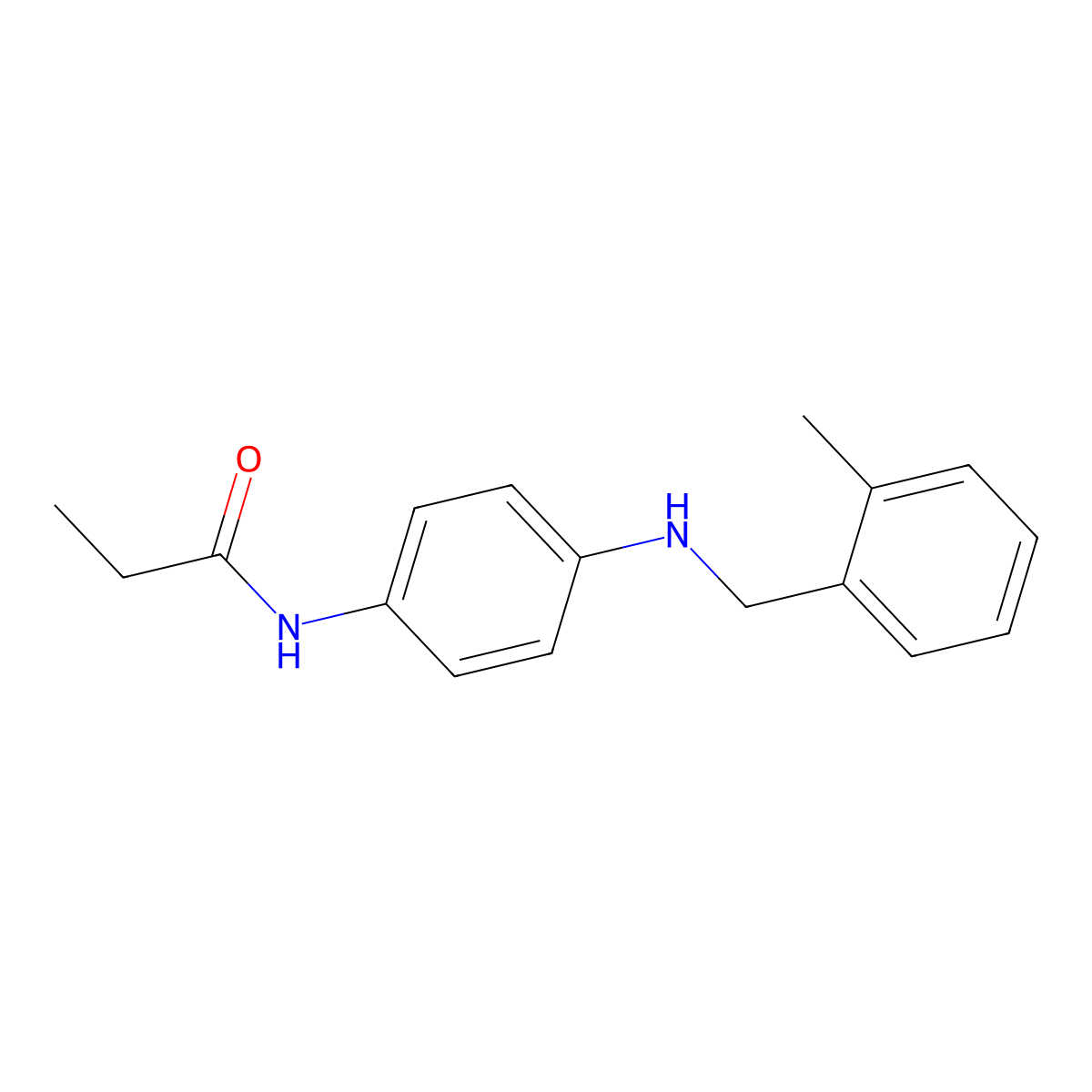 N-{4-[(2-methylbenzyl)amino]phenyl}propanamide molecular structure, CAS 714203-41-5