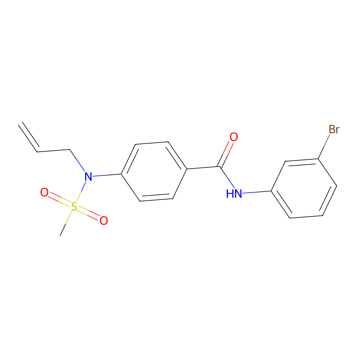 N-(3-bromophenyl)-4-[methylsulfonyl(prop-2-enyl)amino]benzamide molecular structure, CAS 714203-57-3