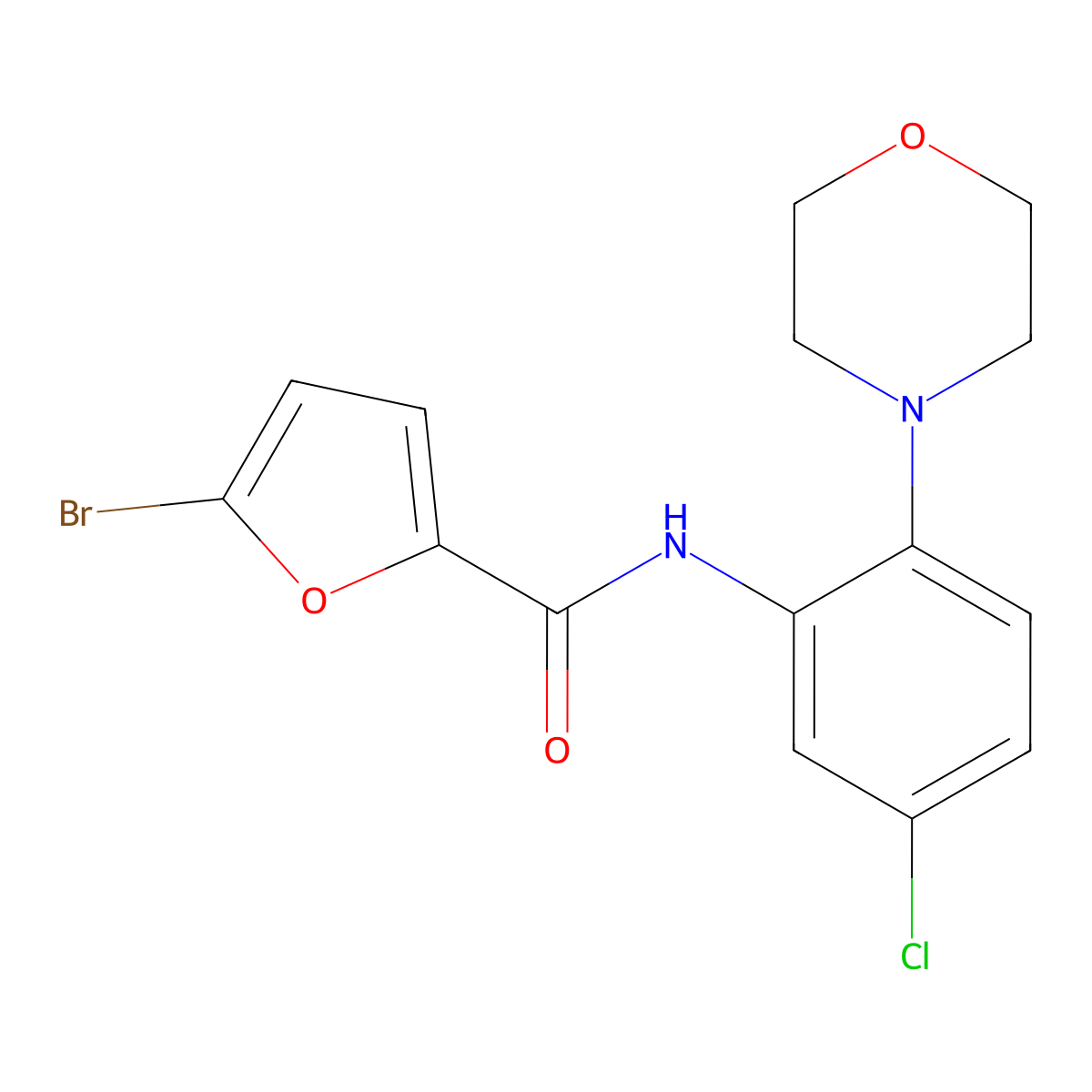 5-bromo-N-(5-chloro-2-morpholin-4-ylphenyl)furan-2-carboxamide molecular structure, CAS 714204-48-5