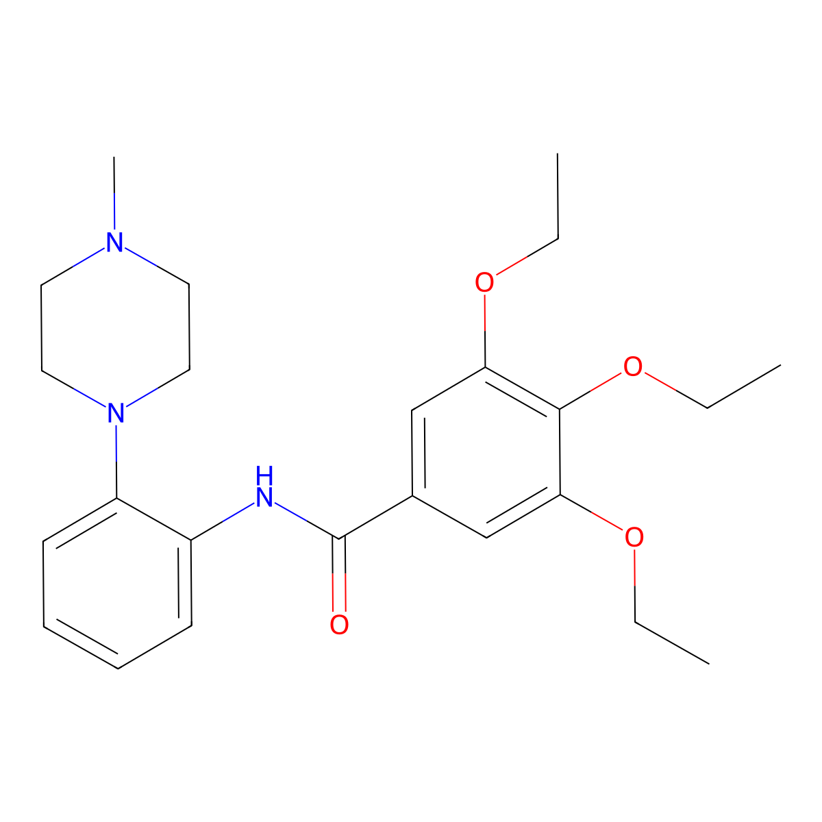 3,4,5-triethoxy-N-[2-(4-methylpiperazin-1-yl)phenyl]benzamide molecular structure, CAS 714204-69-0