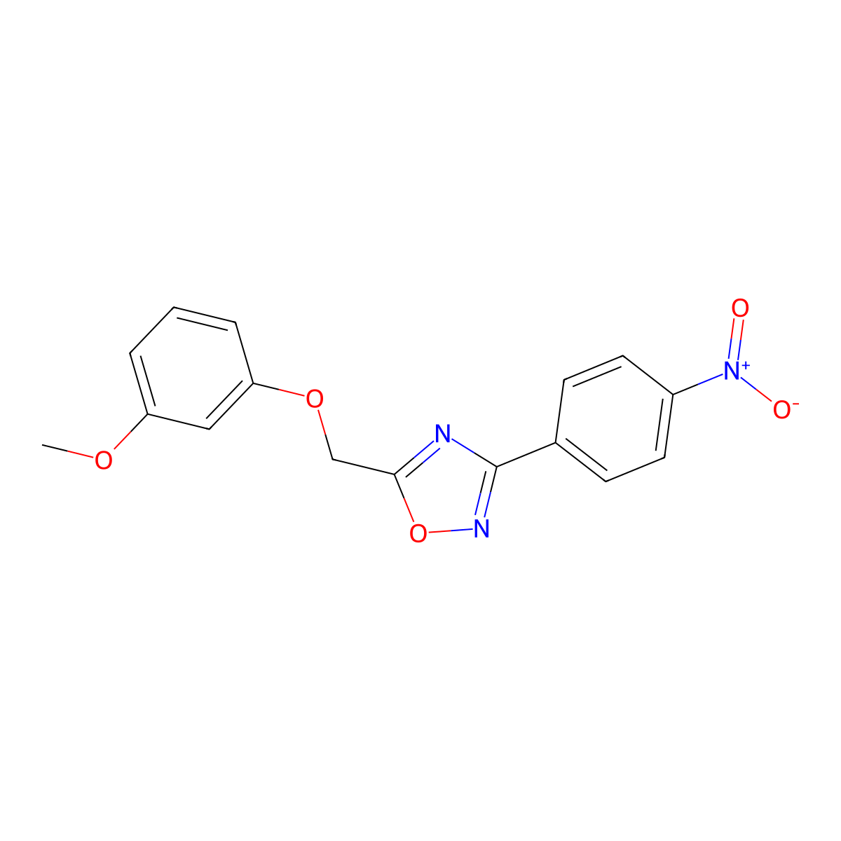 5-[(3-Methoxyphenoxy)methyl]-3-(4-nitrophenyl)-1,2,4-oxadiazole molecular structure, CAS 714204-76-9