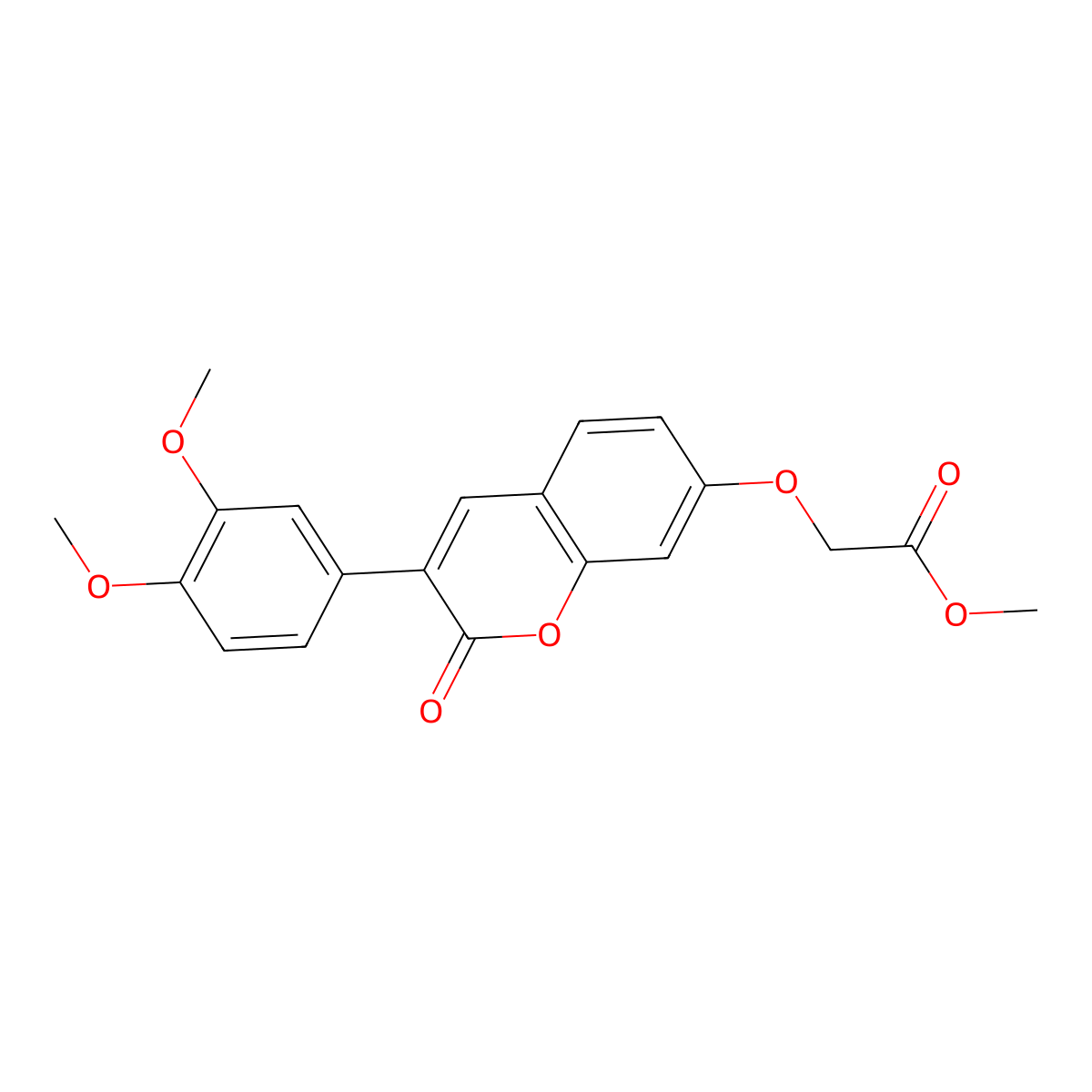 methyl 2-{[3-(3,4-dimethoxyphenyl)-2-oxo-2H-chromen-7-yl]oxy}acetate molecular structure, CAS 714204-88-3