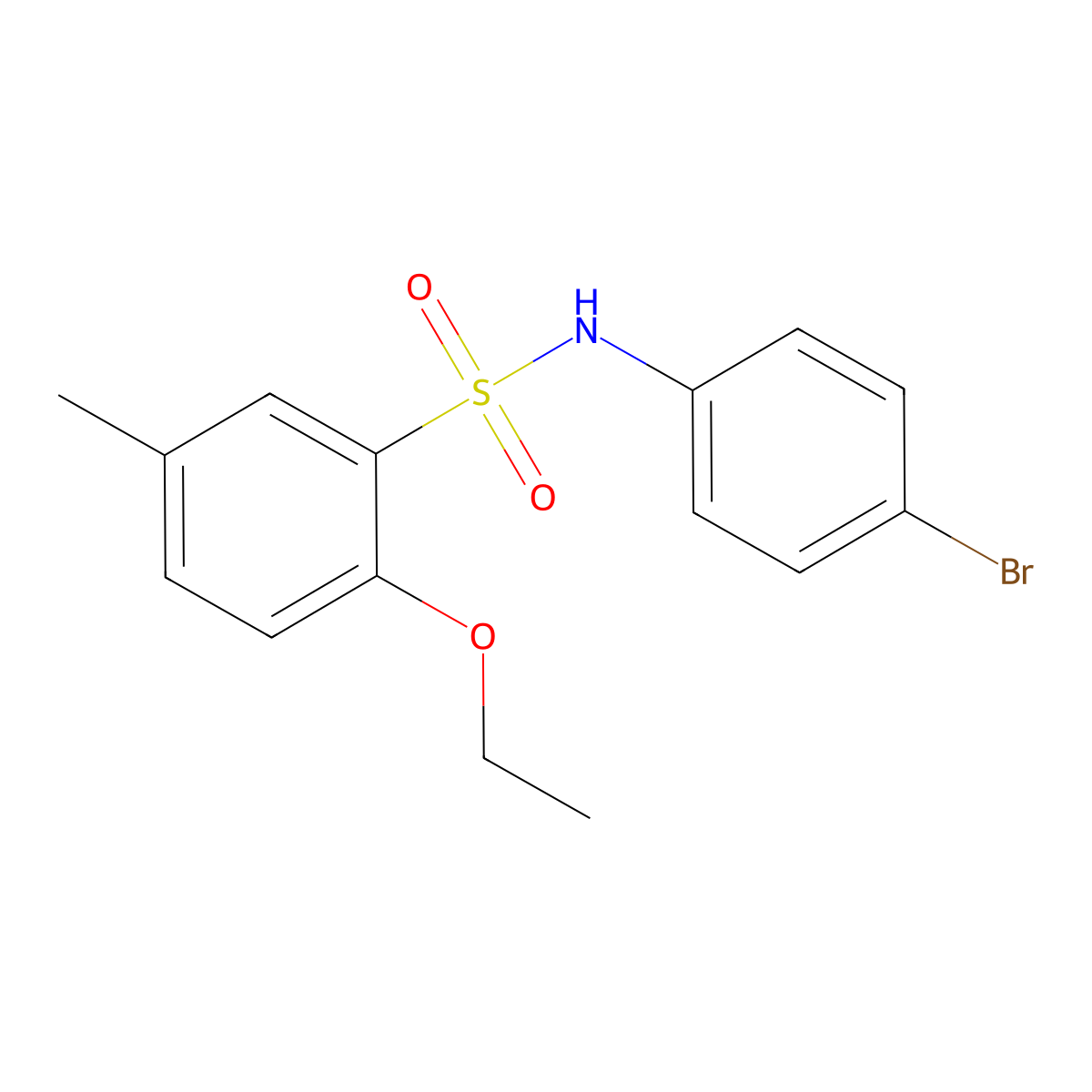 N-(4-bromophenyl)-2-ethoxy-5-methylbenzenesulfonamide molecular structure, CAS 714205-19-3