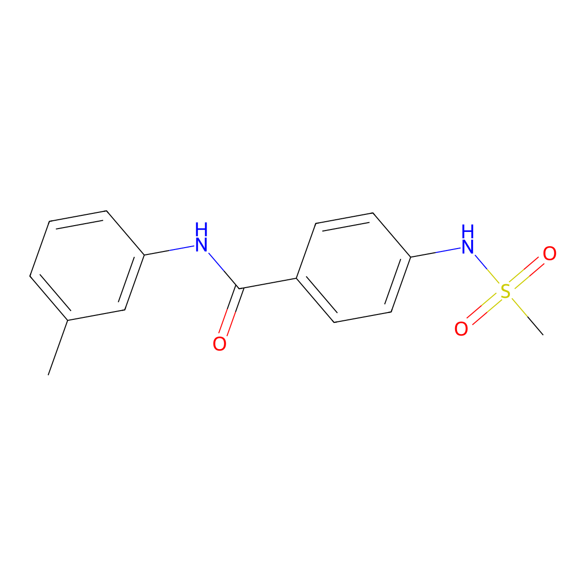 4-(methanesulfonamido)-N-(3-methylphenyl)benzamide molecular structure, CAS 714205-25-1