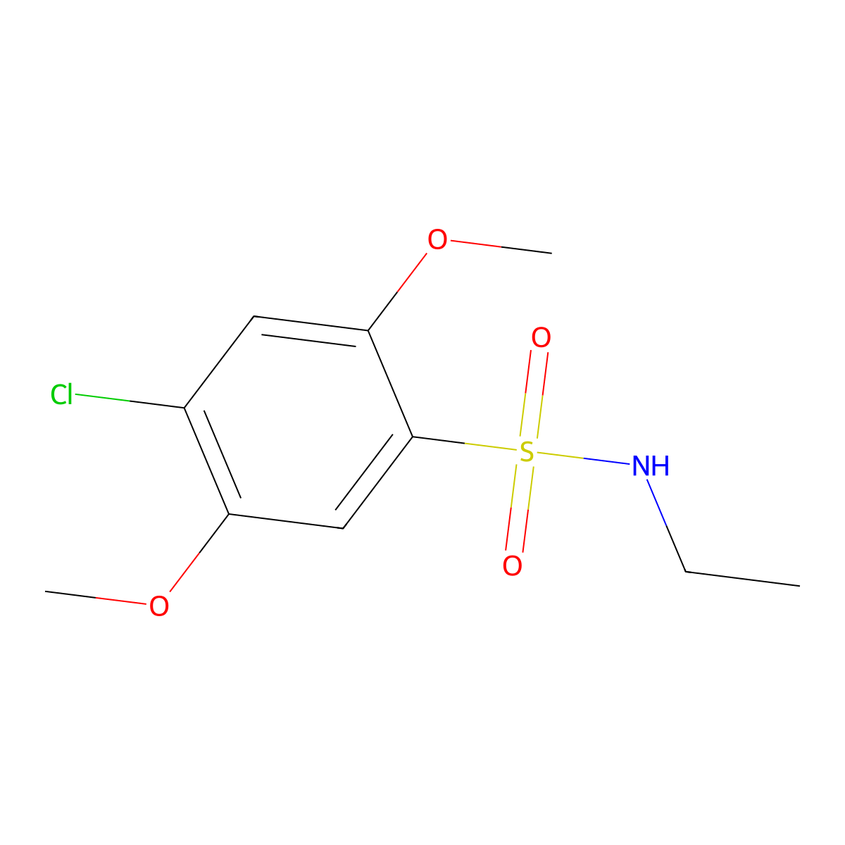 4-chloro-N-ethyl-2,5-dimethoxybenzenesulfonamide molecular structure, CAS 714205-40-0