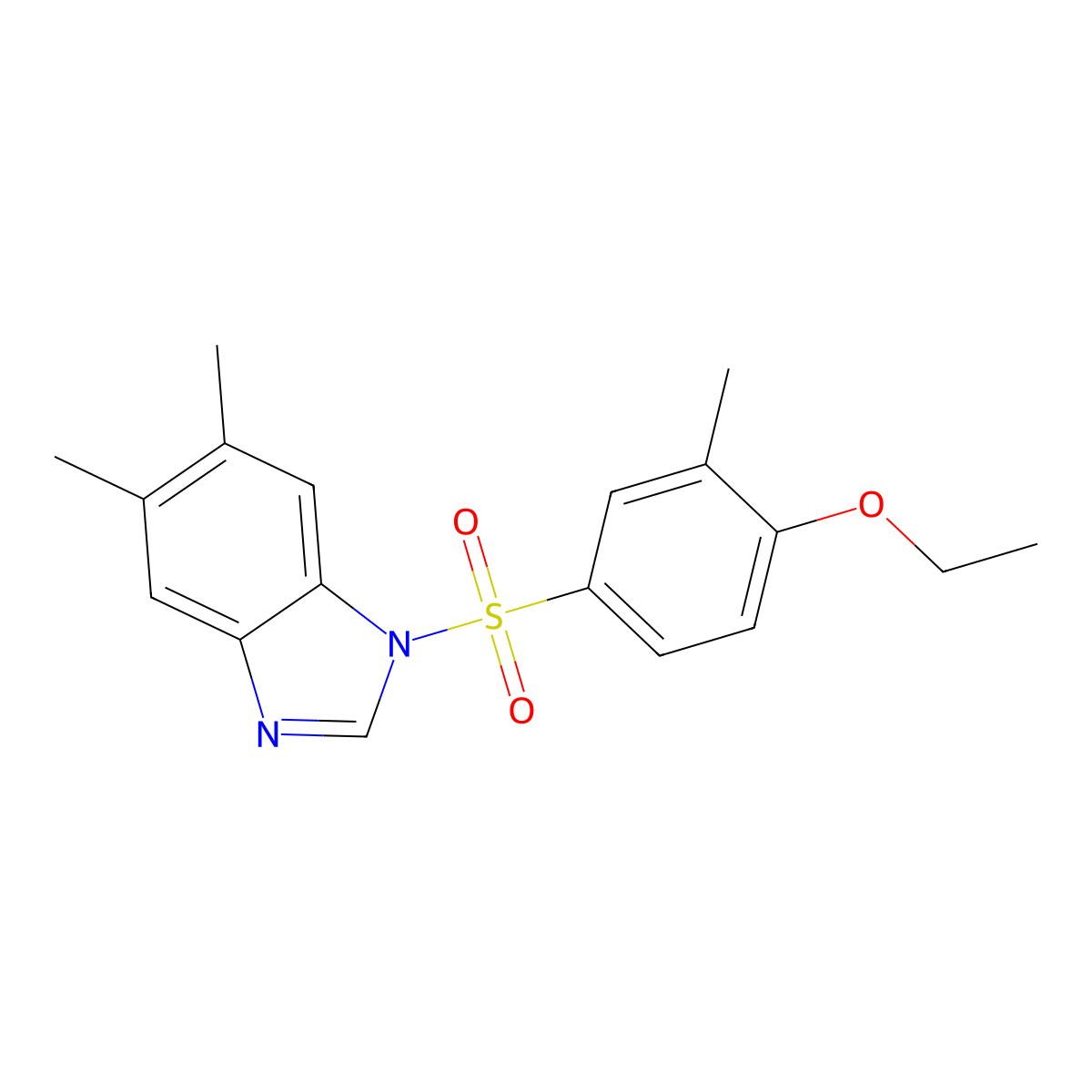 1-(4-ethoxy-3-methylbenzenesulfonyl)-5,6-dimethyl-1H-1,3-benzodiazole molecular structure, CAS 714205-50-2