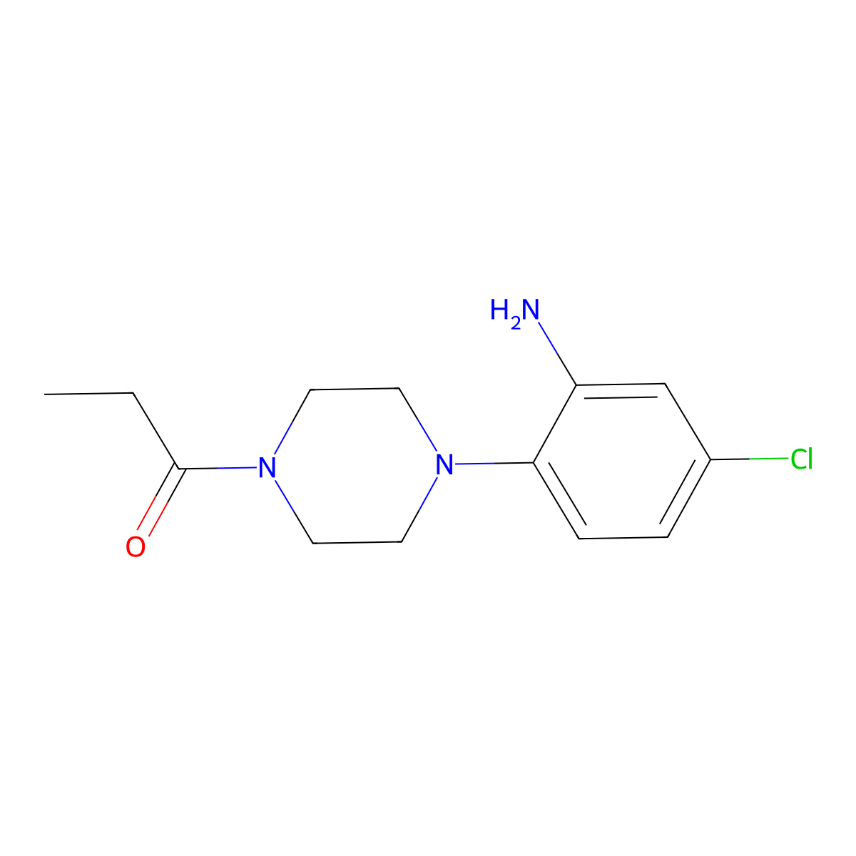 [5-Chloro-2-(4-propionylpiperazin-1-yl)phenyl]amine molecular structure, CAS 714205-78-4