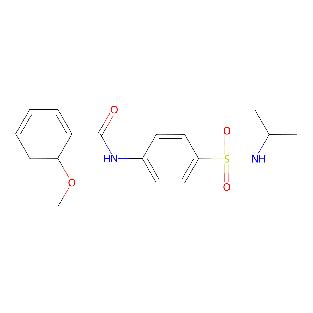 N-{4-[(isopropylamino)sulfonyl]phenyl}-2-methoxybenzamide molecular structure, CAS 714206-02-7