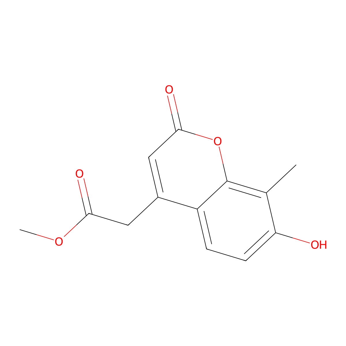 methyl (7-hydroxy-8-methyl-2-oxo-2H-chromen-4-yl)acetate molecular structure, CAS 714206-31-2