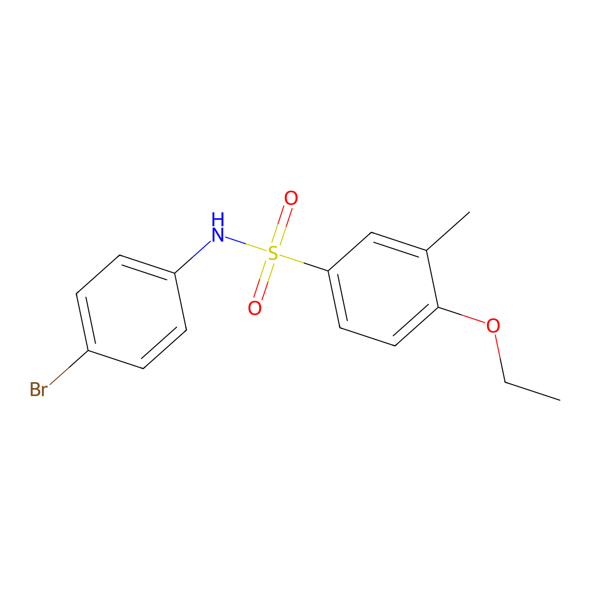 (4-Bromophenyl)[(4-ethoxy-3-methylphenyl)sulfonyl]amine molecular structure, CAS 714206-99-2