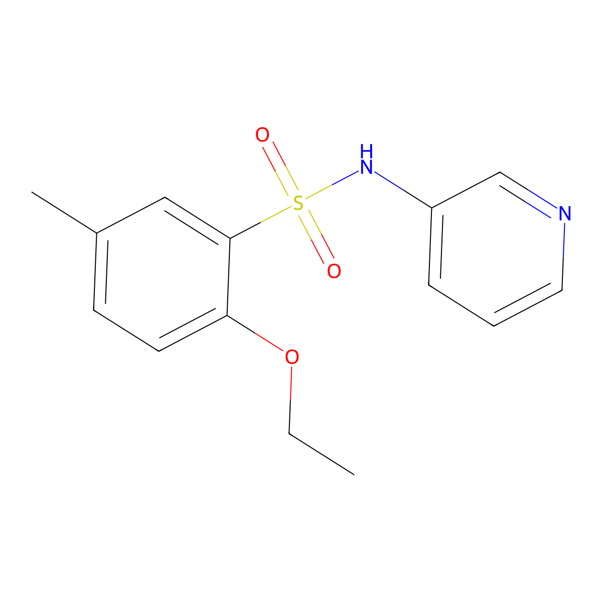 2-ethoxy-5-methyl-N-pyridin-3-ylbenzenesulfonamide molecular structure, CAS 714207-05-3