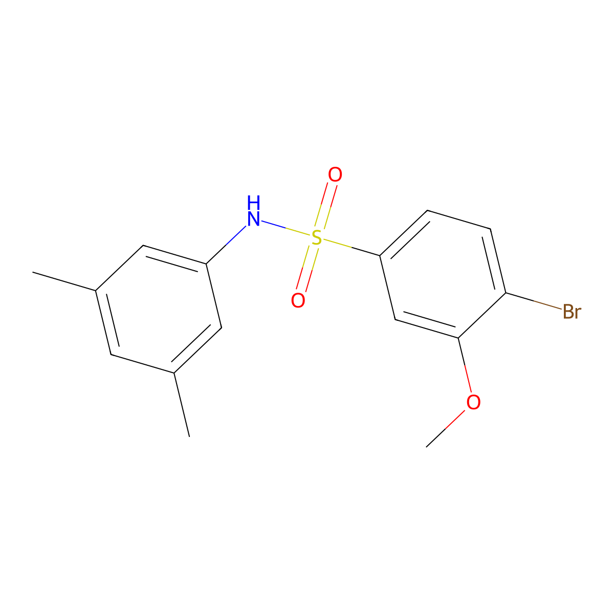 4-bromo-N-(3,5-dimethylphenyl)-3-methoxybenzenesulfonamide molecular structure, CAS 714207-07-5