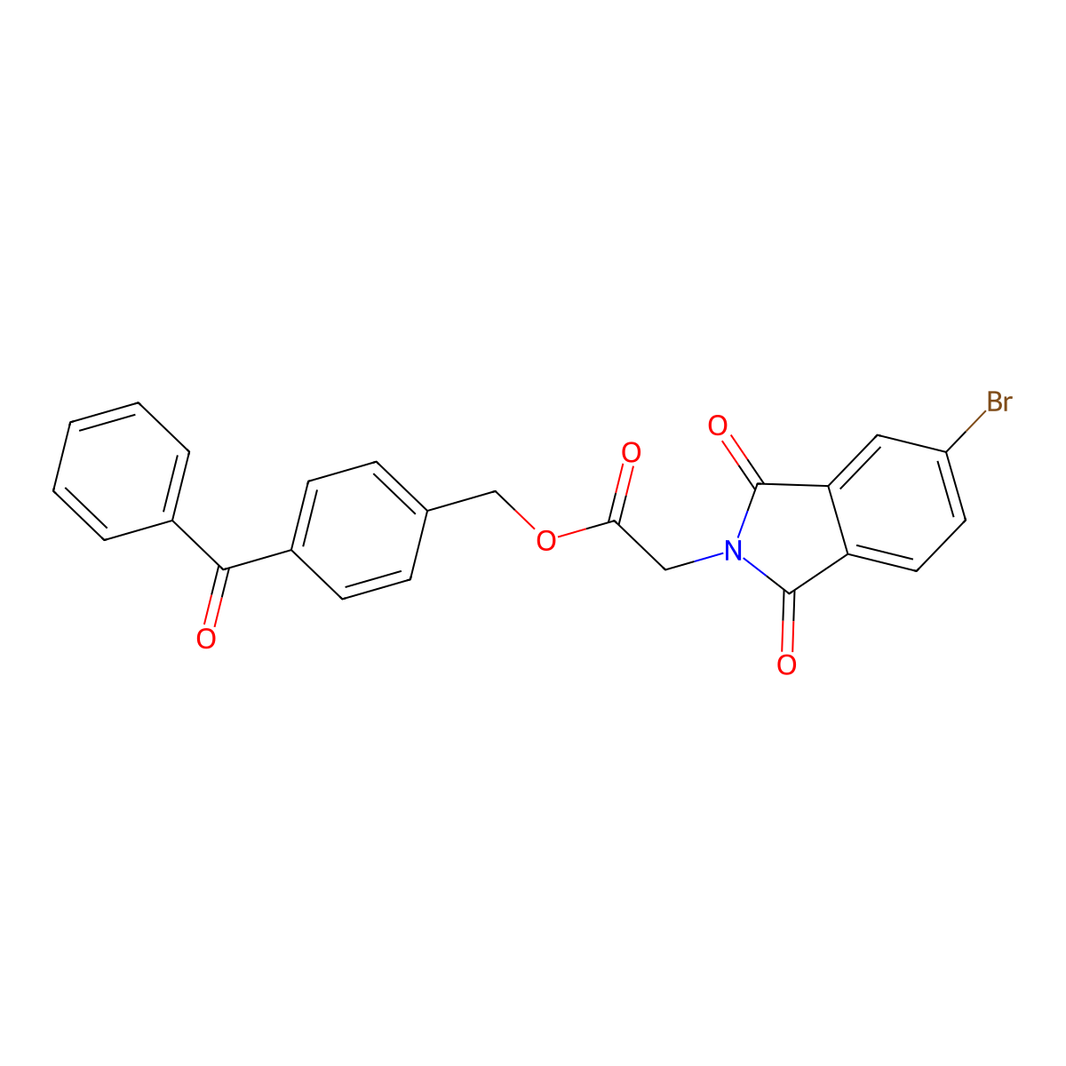 4-(phenylcarbonyl)benzyl (5-bromo-1,3-dioxo-1,3-dihydro-2H-isoindol-2-yl)acetate molecular structure, CAS 714207-08-6