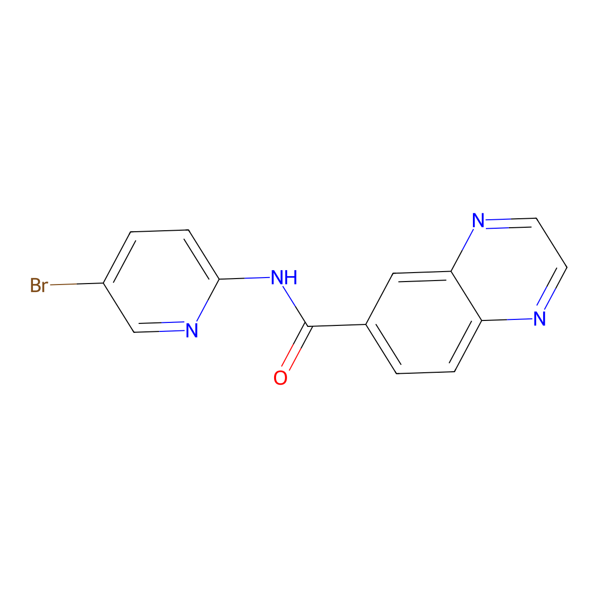 N-(5-bromopyridin-2-yl)quinoxaline-6-carboxamide molecular structure, CAS 714207-11-1