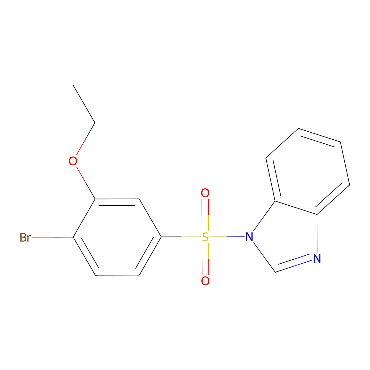 1-(4-Bromo-3-ethoxyphenyl)sulfonylbenzimidazole molecular structure, CAS 714207-19-9