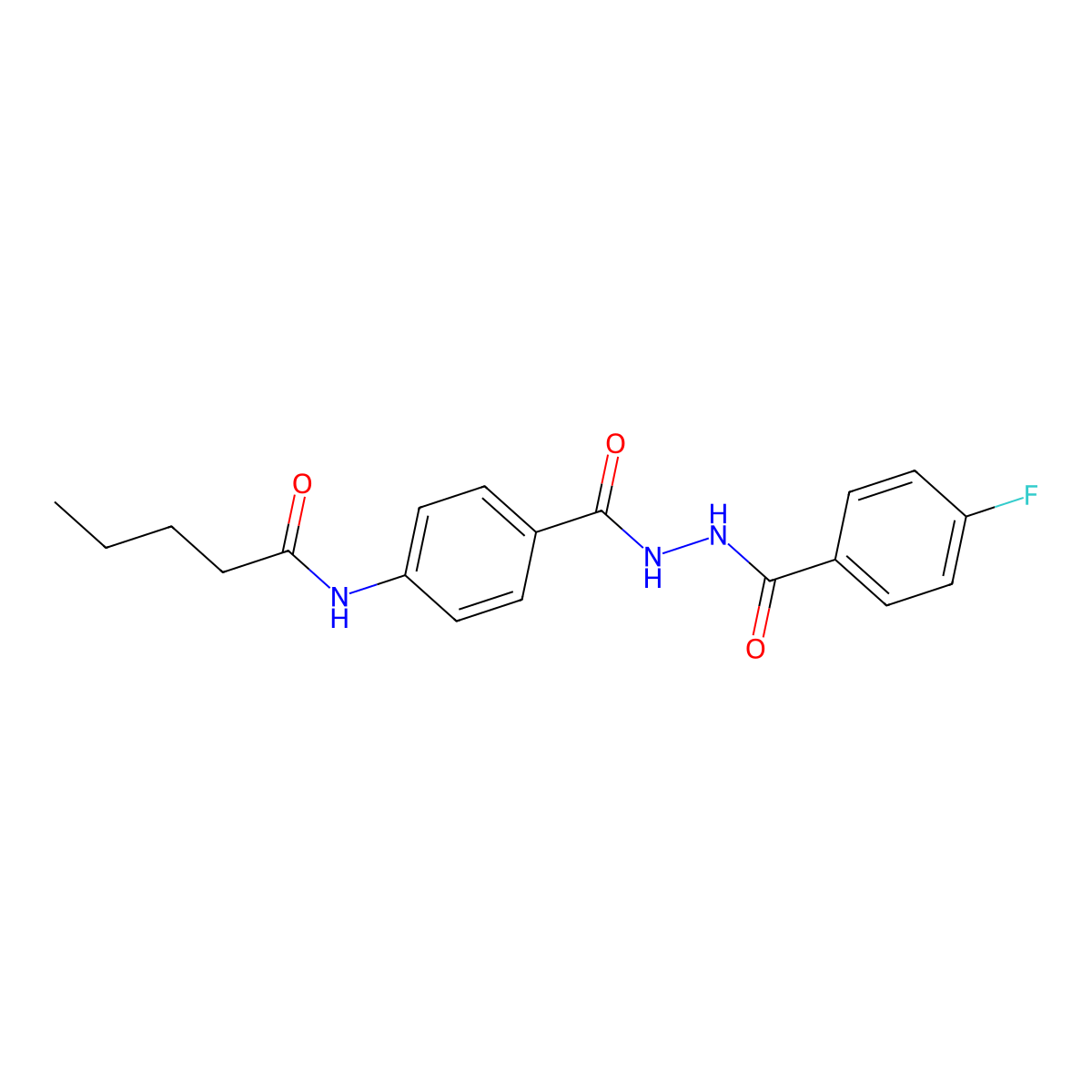 N-[4-[[(4-fluorobenzoyl)amino]carbamoyl]phenyl]pentanamide molecular structure, CAS 714207-42-8