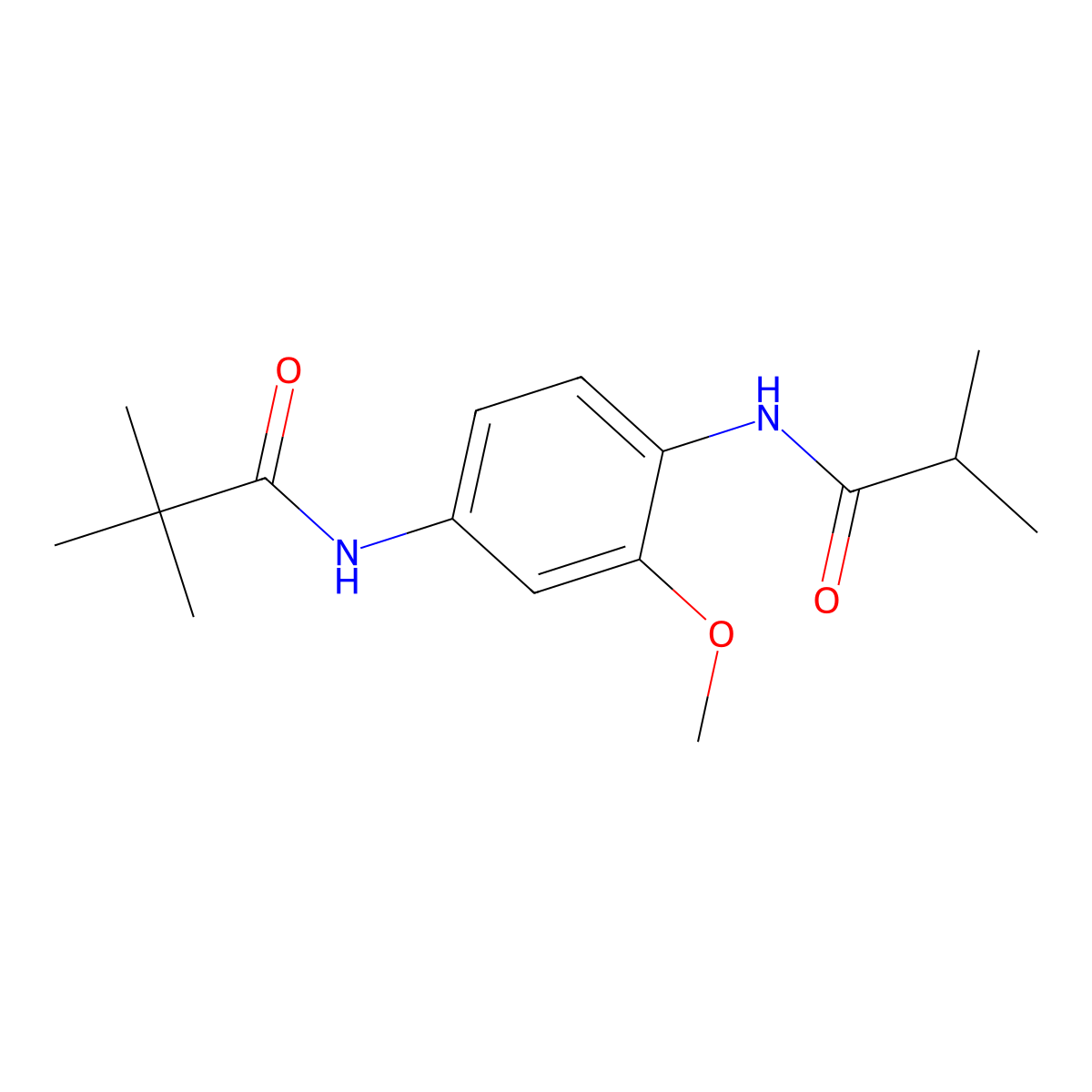 N-[3-methoxy-4-(2-methylpropanoylamino)phenyl]-2,2-dimethylpropanamide molecular structure, CAS 714207-55-3