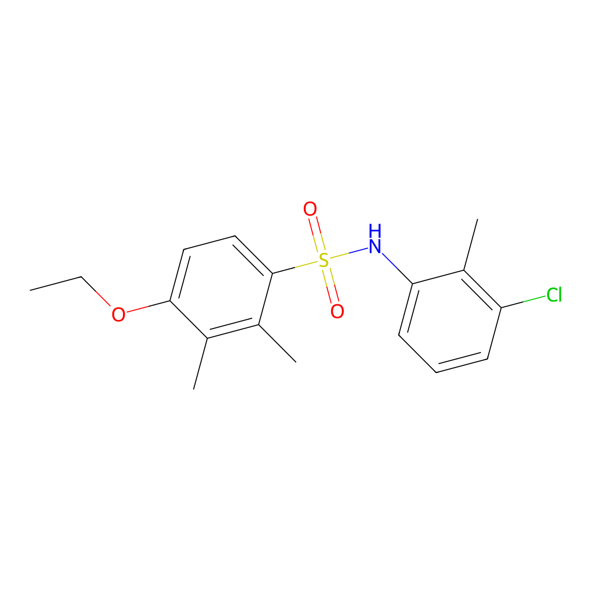 (3-Chloro-2-methylphenyl)[(4-ethoxy-2,3-dimethylphenyl)sulfonyl]amine molecular structure, CAS 714207-59-7