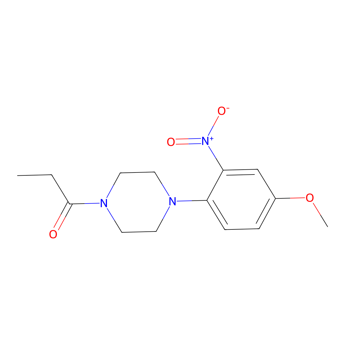 1-[4-(4-Methoxy-2-nitrophenyl)piperazin-1-yl]propan-1-one molecular structure, CAS 714208-00-1