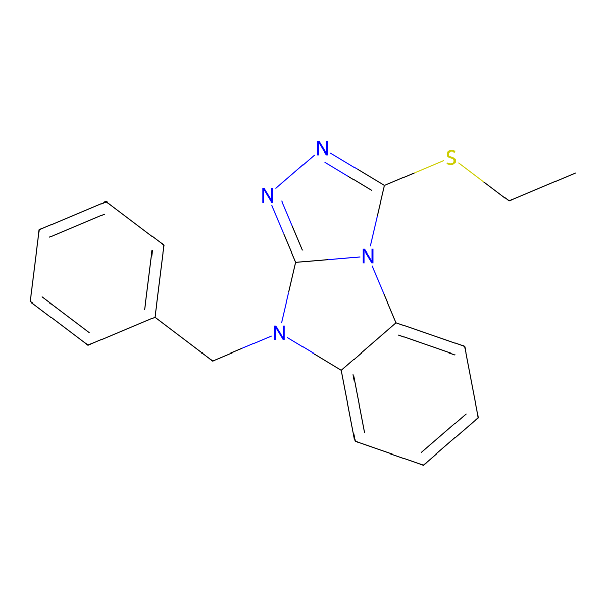 4-Benzyl-1-ethylsulfanyl-[1,2,4]triazolo[4,3-a]benzimidazole molecular structure, CAS 714208-95-4