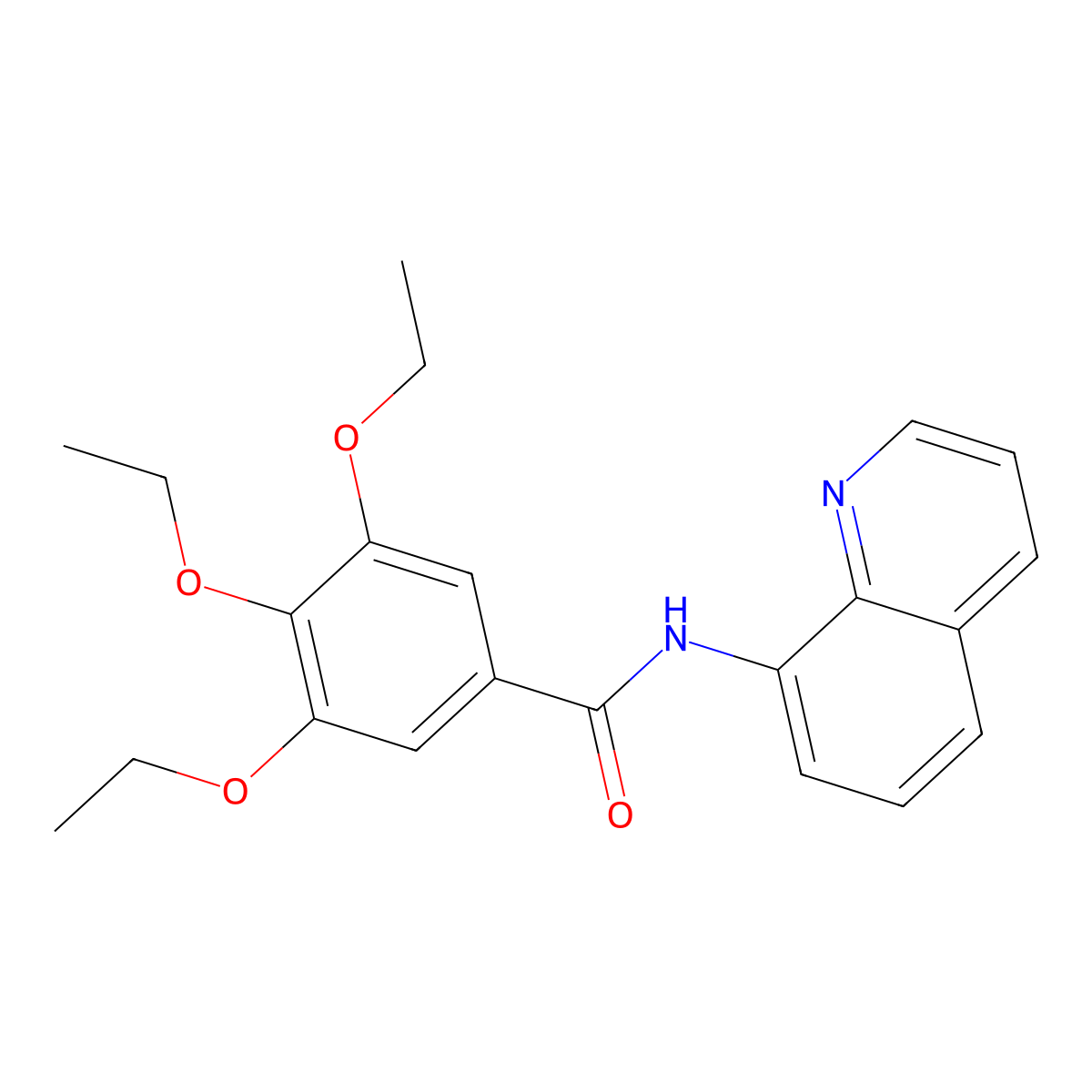 3,4,5-triethoxy-N-quinolin-8-ylbenzamide molecular structure, CAS 714208-98-7