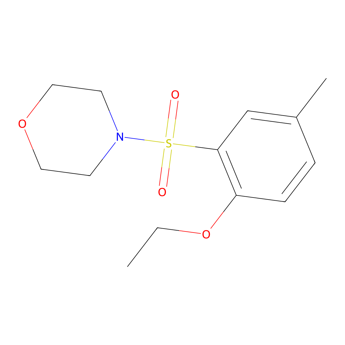 4-(2-Ethoxy-5-methylphenyl)sulfonylmorpholine molecular structure, CAS 714209-01-5