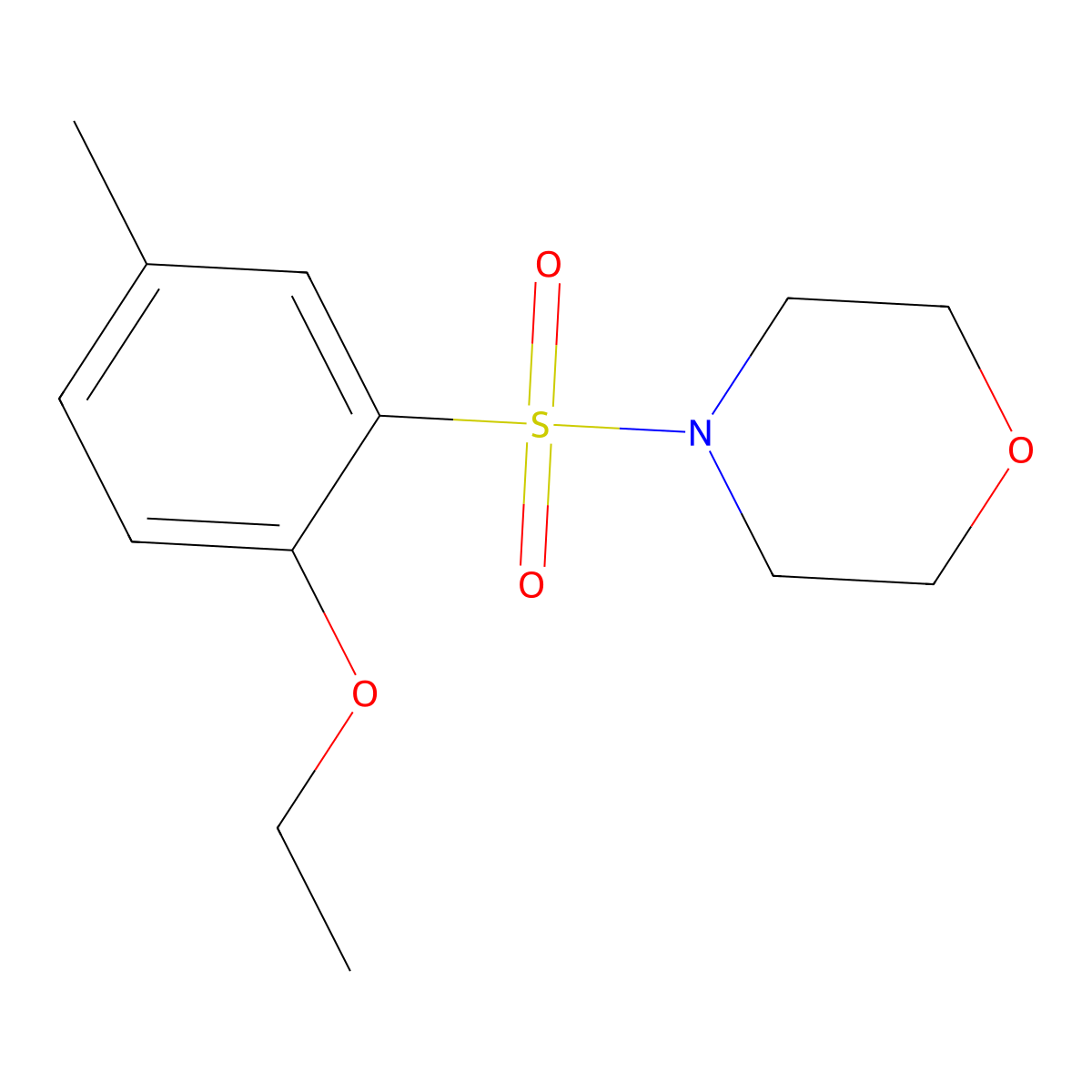 4-(2-Ethoxy-5-methylphenyl)sulfonylmorpholine molecular structure, CAS 714209-01-5