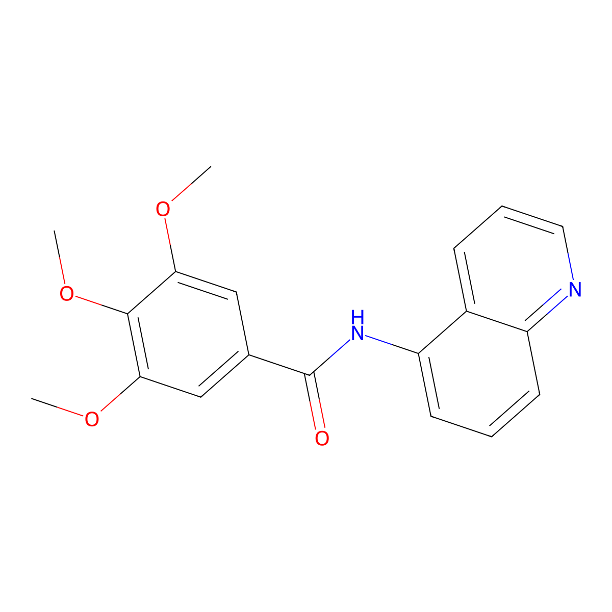 3,4,5-trimethoxy-N-quinolin-5-ylbenzamide molecular structure, CAS 714209-22-0