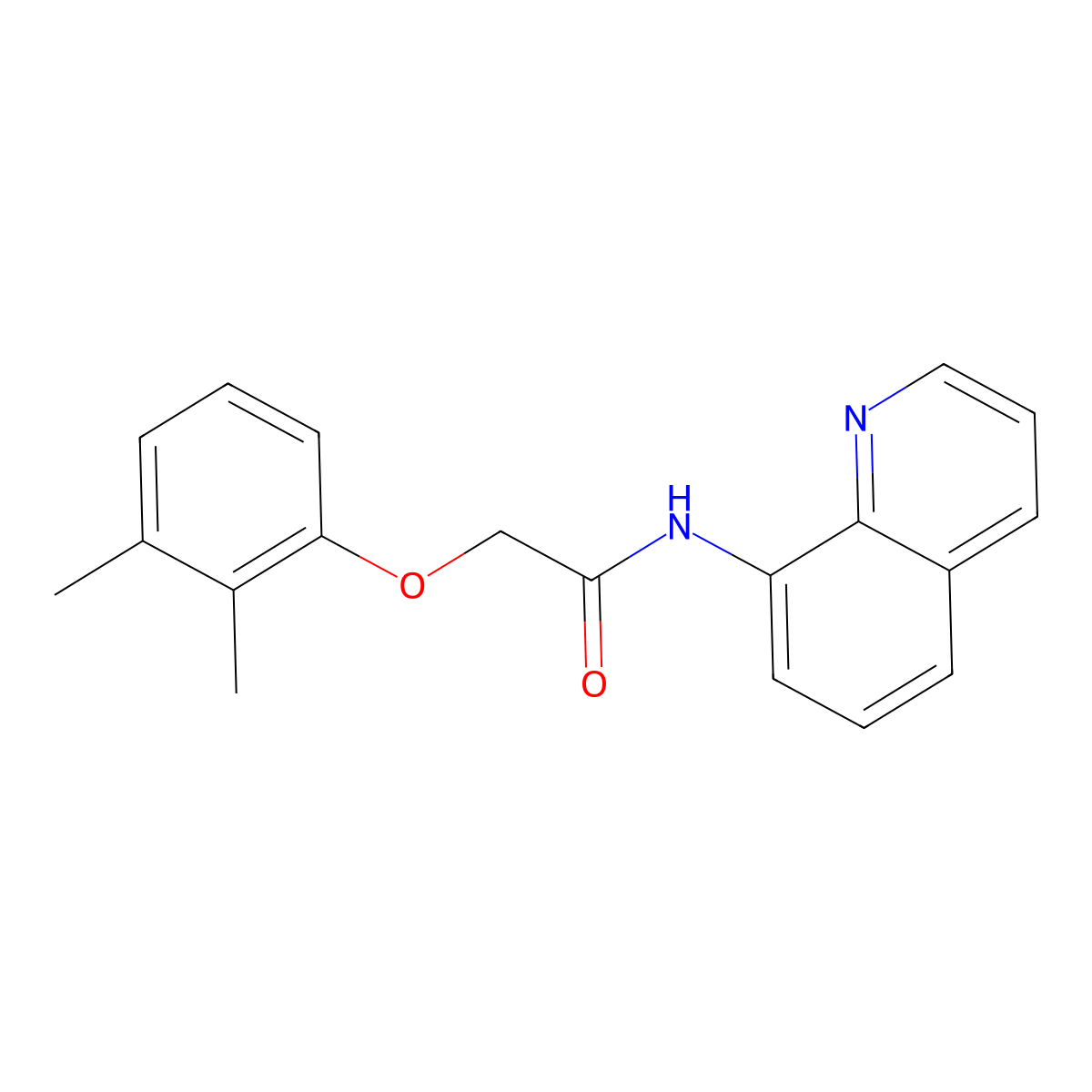 2-(2,3-dimethylphenoxy)-N-(quinolin-8-yl)acetamide molecular structure, CAS 714209-36-6