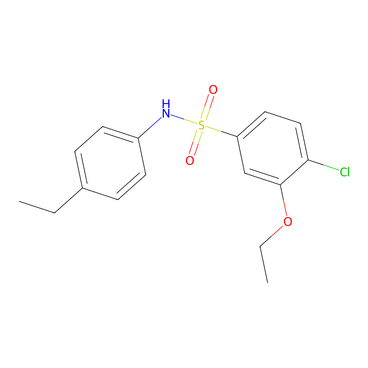 4-chloro-3-ethoxy-N-(4-ethylphenyl)benzenesulfonamide molecular structure, CAS 714210-18-1
