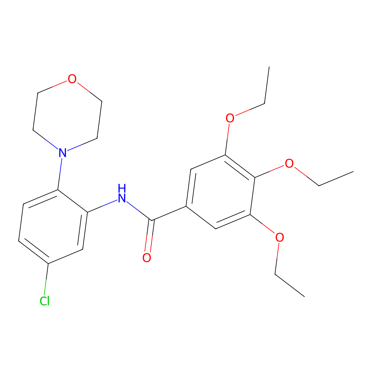 N-(5-chloro-2-morpholin-4-ylphenyl)-3,4,5-triethoxybenzamide molecular structure, CAS 714210-24-9