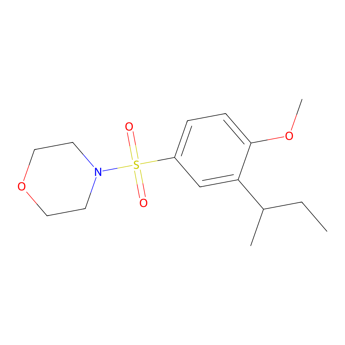 4-[(3-Sec-butyl-4-methoxyphenyl)sulfonyl]morpholine molecular structure, CAS 714210-37-4
