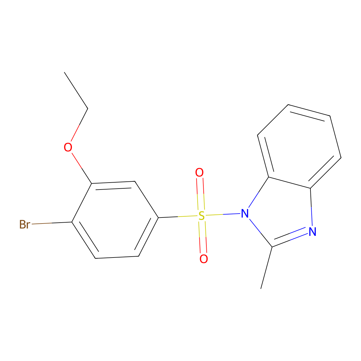 1-(4-Bromo-3-ethoxyphenyl)sulfonyl-2-methylbenzimidazole molecular structure, CAS 714210-91-0
