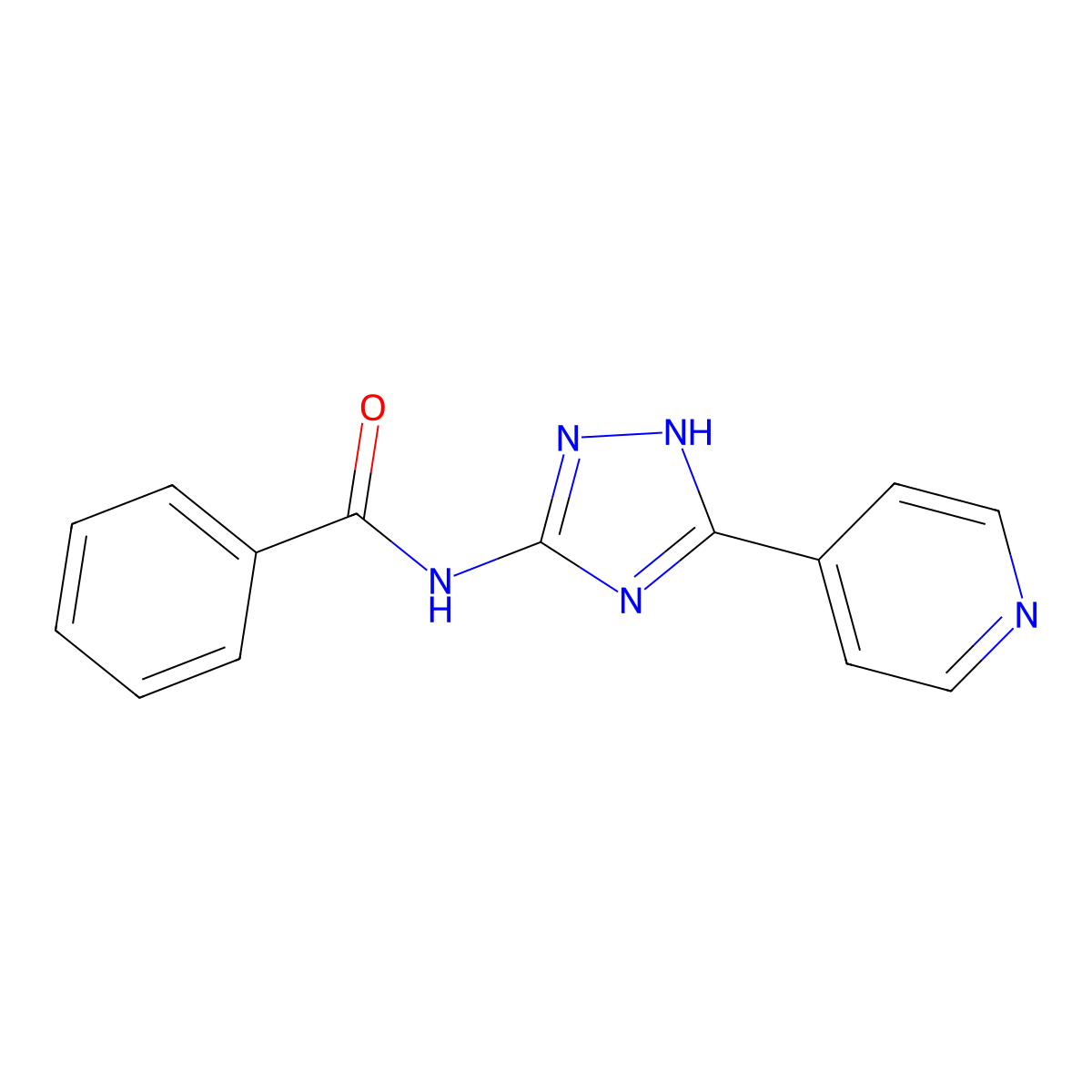 Benzamide, N-[5-(4-pyridinyl)-1H-1,2,4-triazol-3-yl]- molecular structure, CAS 714211-34-4