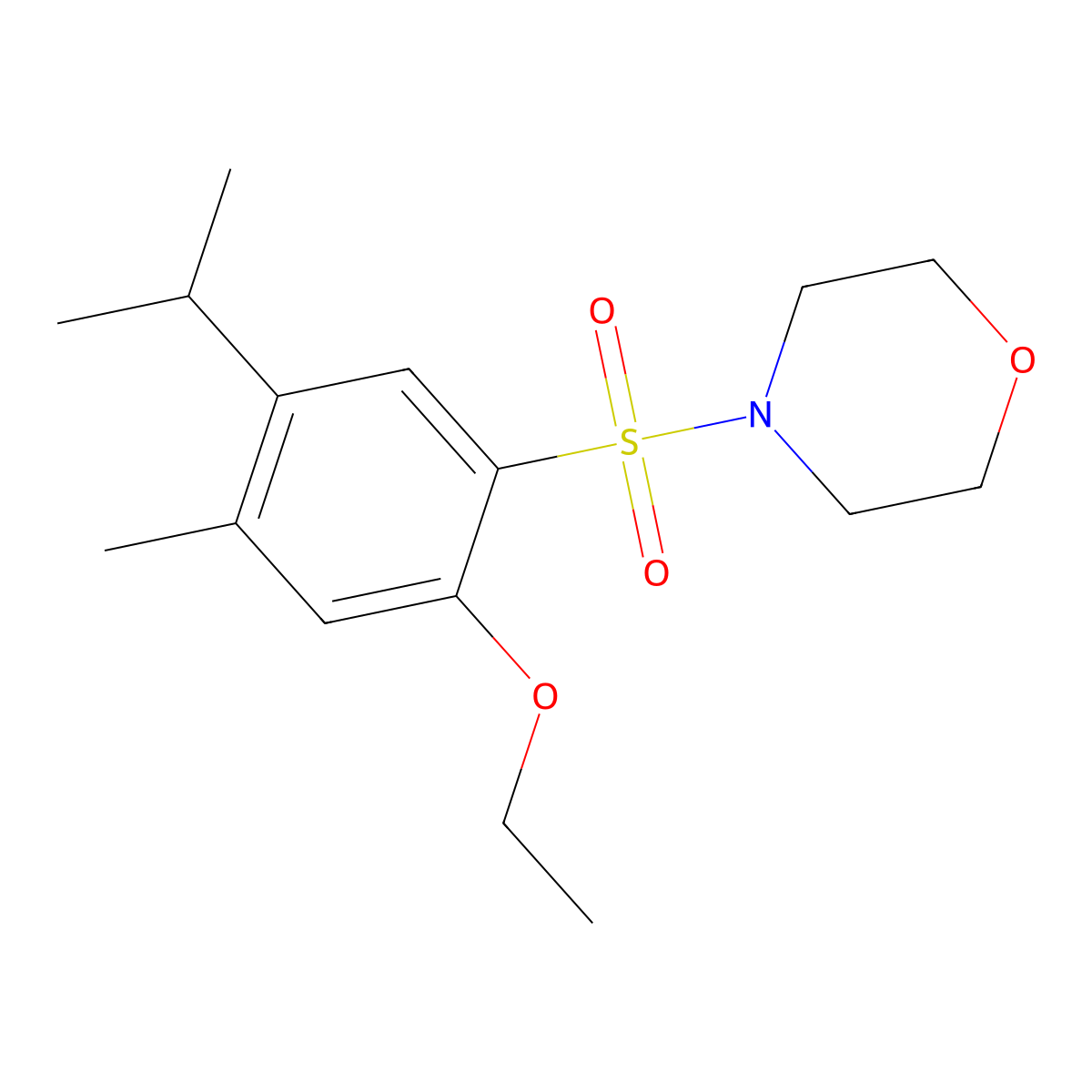 4-[(2-Ethoxy-5-isopropyl-4-methylphenyl)sulfonyl]morpholine molecular structure, CAS 714211-41-3