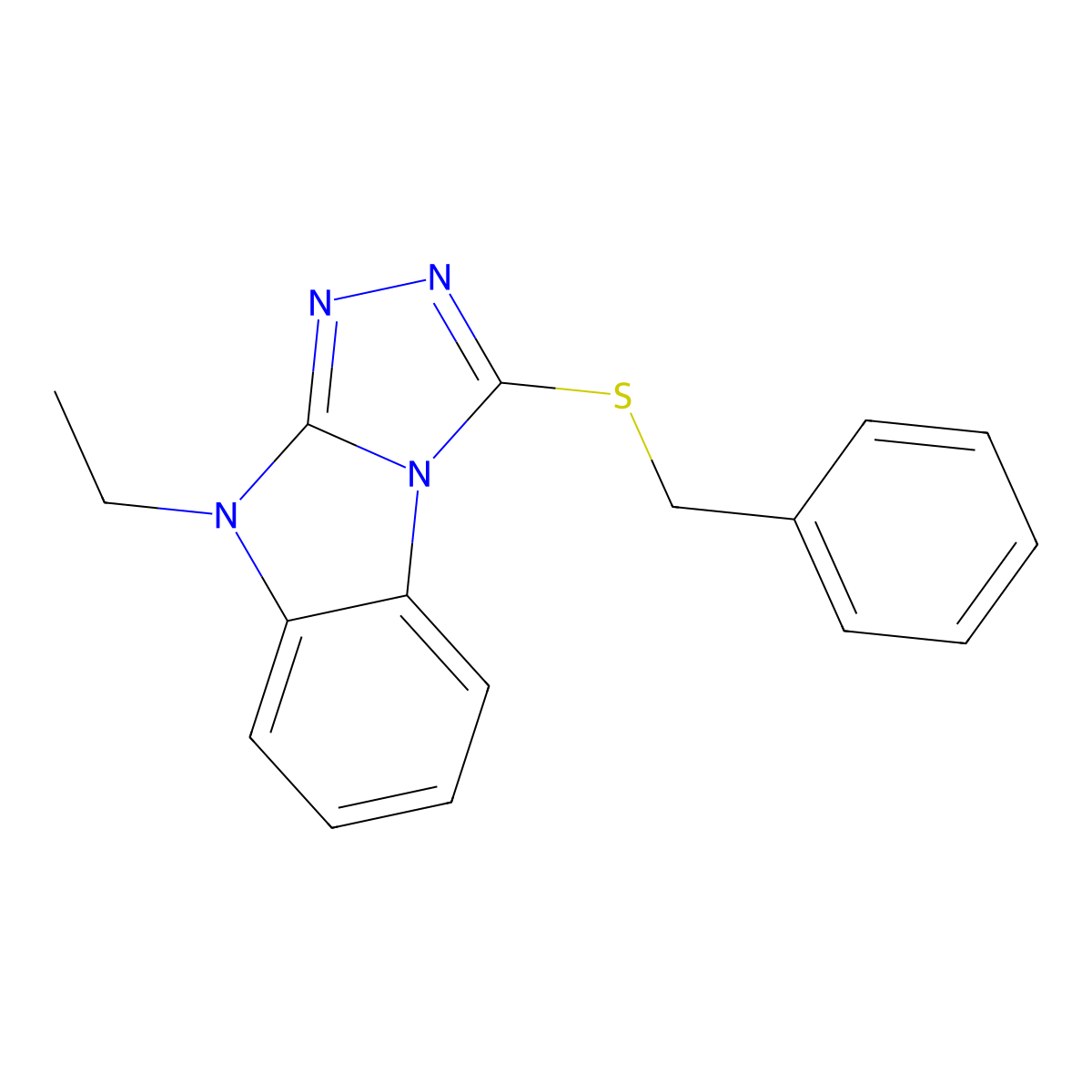 1-Benzylsulfanyl-4-ethyl-[1,2,4]triazolo[4,3-a]benzimidazole molecular structure, CAS 714211-77-5
