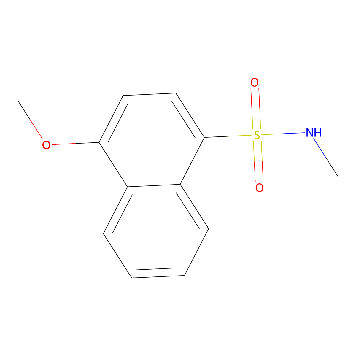 4-methoxy-N-methylnaphthalene-1-sulfonamide molecular structure, CAS 714211-92-4