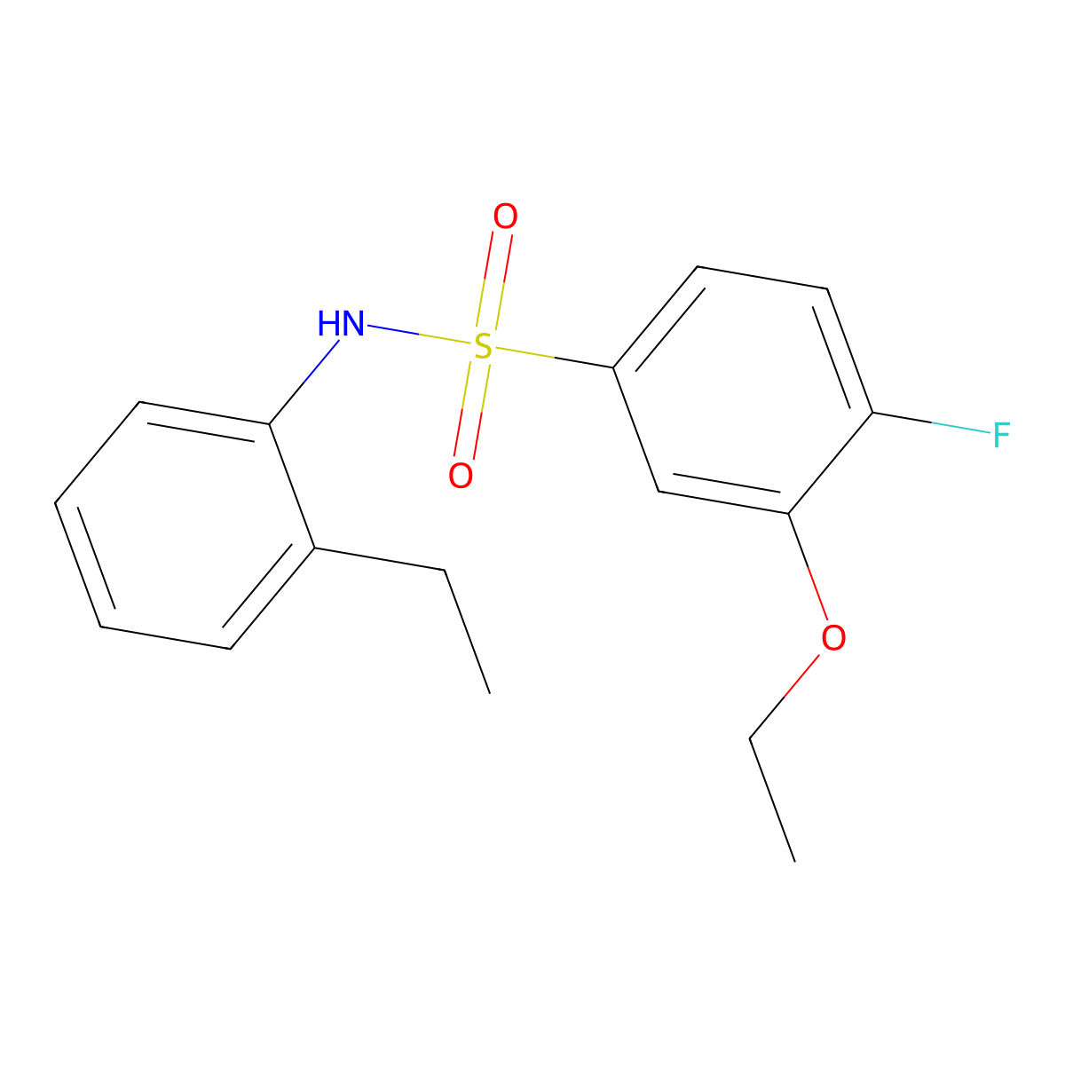 3-ethoxy-N-(2-ethylphenyl)-4-fluorobenzenesulfonamide molecular structure, CAS 714211-97-9