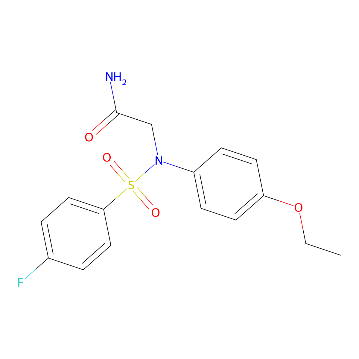 2-(4-ethoxy-N-(4-fluorophenyl)sulfonylanilino)acetamide molecular structure, CAS 714211-99-1