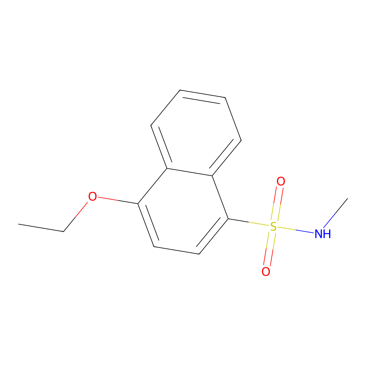 4-ethoxy-N-methylnaphthalene-1-sulfonamide molecular structure, CAS 714212-10-9