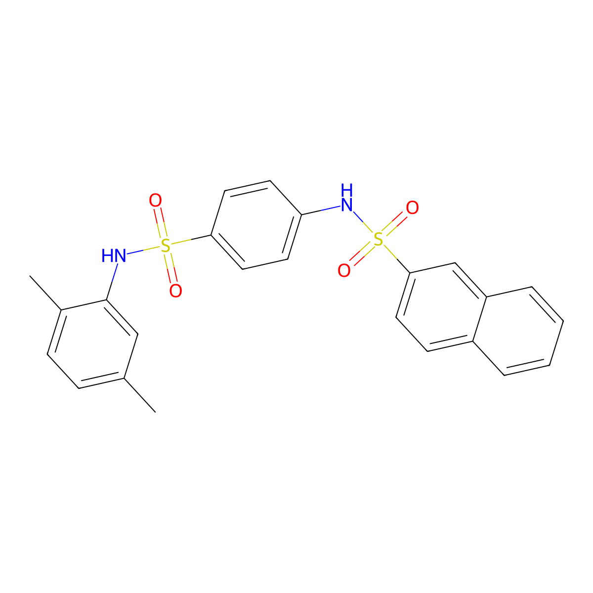N-[4-[(2,5-dimethylphenyl)sulfamoyl]phenyl]naphthalene-2-sulfonamide molecular structure, CAS 714212-23-4